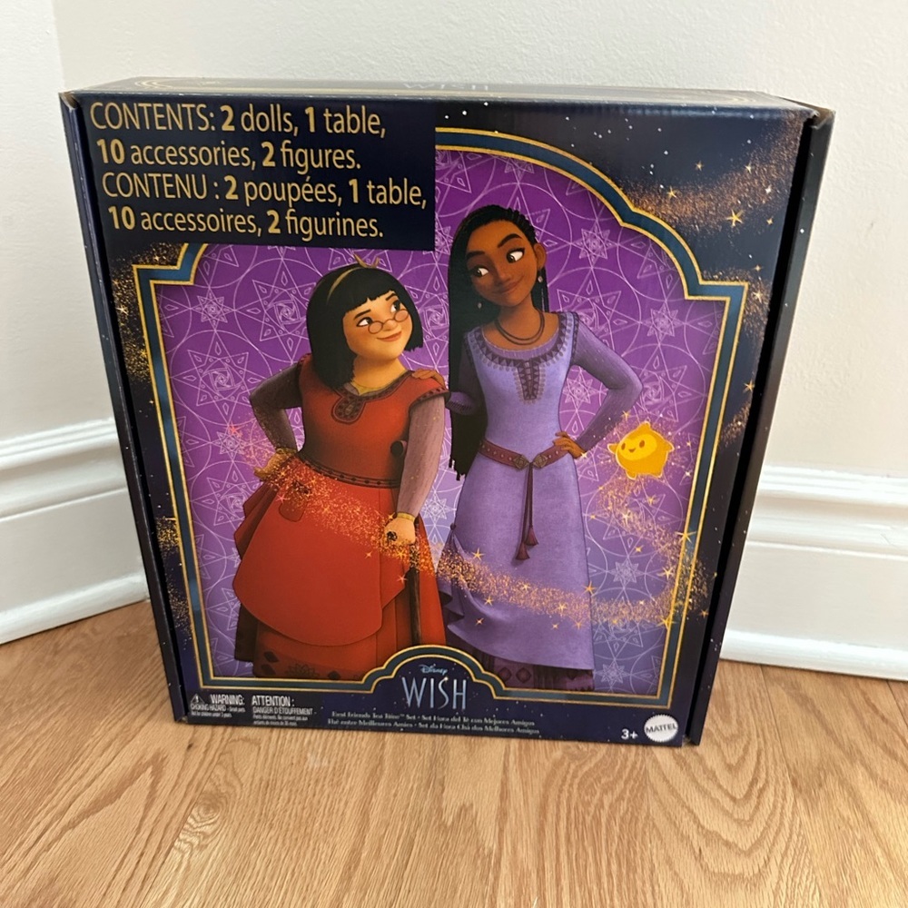 Mattel Disney Wish Toys, Best Friends Tea Time Playset with Asha & Dahlia